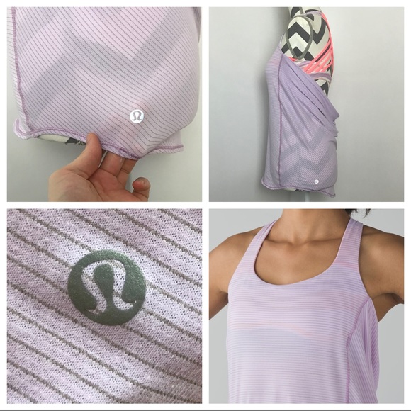 EUC Lululemon Wild Tank Pale Purple & Neon Orange - Picture 5 of 8